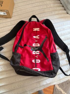 Jordan Red and Black Athletic Backpack with Jumpman Logo